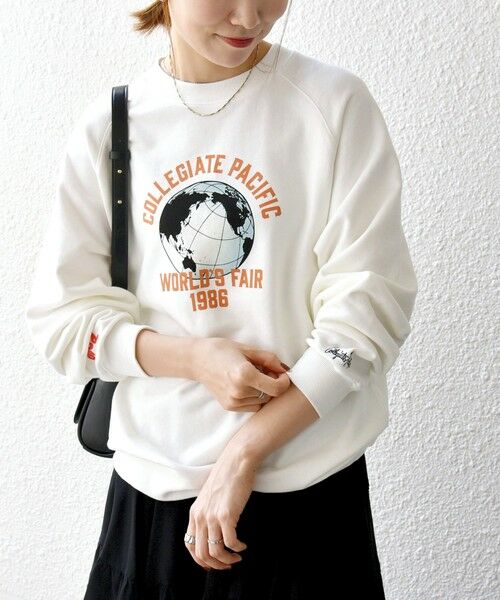 SHIPS / シップス スウェット | 【SHIPS any別注】Collegiate Pacific: ロゴ プリント ＆ 刺繍 スウェット 25AW | 詳細8