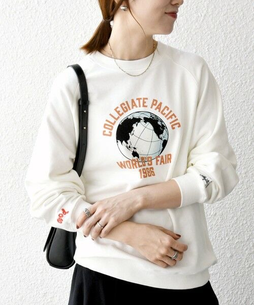 SHIPS / シップス スウェット | 【SHIPS any別注】Collegiate Pacific: ロゴ プリント ＆ 刺繍 スウェット 25AW | 詳細9