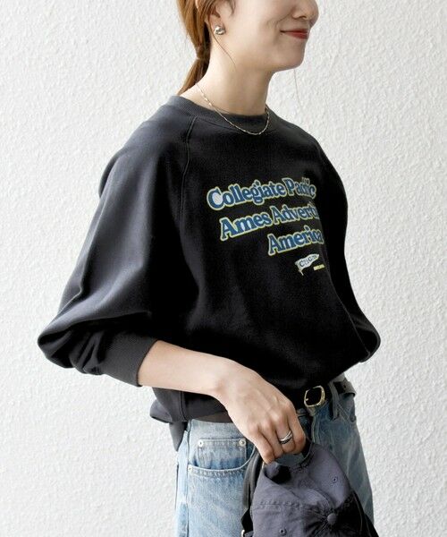 SHIPS / シップス スウェット | 【SHIPS any別注】Collegiate Pacific: ロゴ プリント ＆ 刺繍 スウェット 25AW | 詳細13