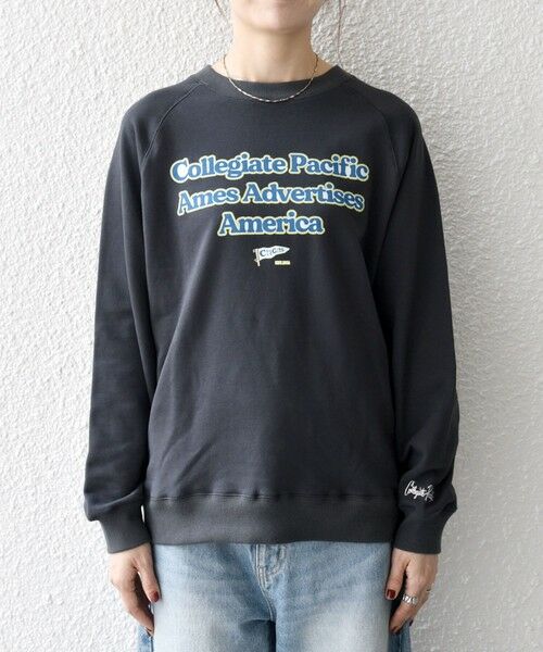 SHIPS / シップス スウェット | 【SHIPS any別注】Collegiate Pacific: ロゴ プリント ＆ 刺繍 スウェット 25AW | 詳細16