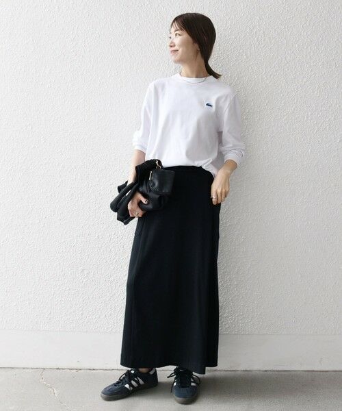 SHIPS / シップス Tシャツ | 【SHIPS any別注】LACOSTE:〈洗濯機可能〉ピケ クルーネック ロンT 25AW | 詳細1