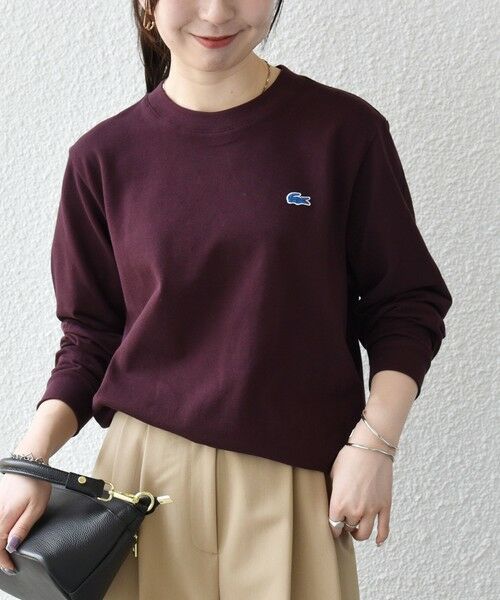 SHIPS / シップス Tシャツ | 《追加予約》【SHIPS any別注】LACOSTE:〈洗濯機可能〉ピケ クルーネック ロンT 26AW | 詳細13