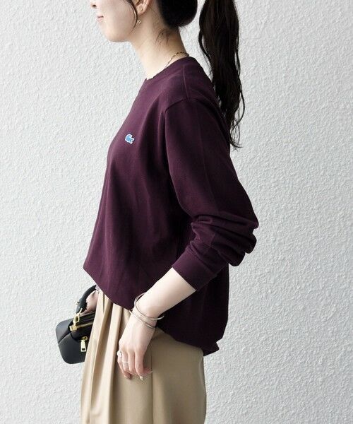 SHIPS / シップス Tシャツ | 《追加予約》【SHIPS any別注】LACOSTE:〈洗濯機可能〉ピケ クルーネック ロンT 26AW | 詳細17