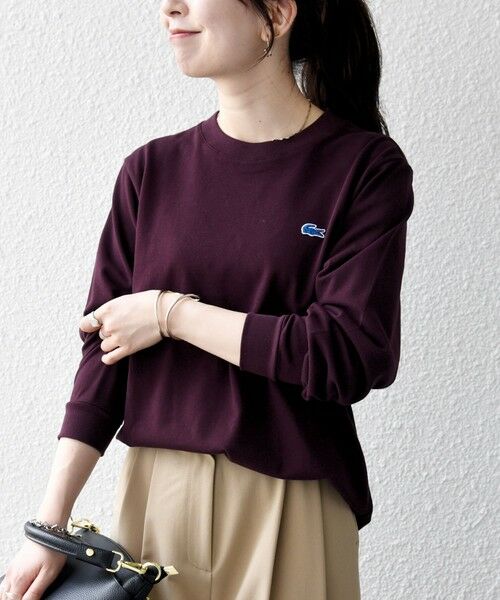 SHIPS / シップス Tシャツ | 《追加予約》【SHIPS any別注】LACOSTE:〈洗濯機可能〉ピケ クルーネック ロンT 26AW | 詳細18