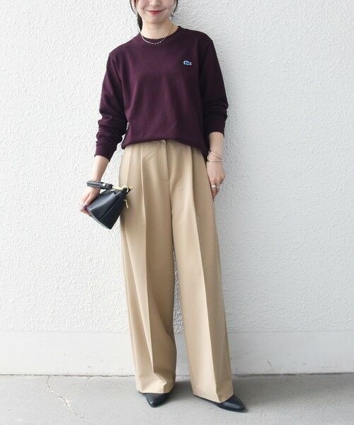 SHIPS / シップス Tシャツ | 《追加予約》【SHIPS any別注】LACOSTE:〈洗濯機可能〉ピケ クルーネック ロンT 26AW | 詳細11