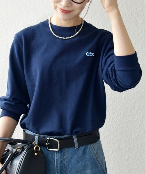 SHIPS / シップス Tシャツ | 【SHIPS any別注】LACOSTE:〈洗濯機可能〉ピケ クルーネック ロンT 25AW | 詳細18