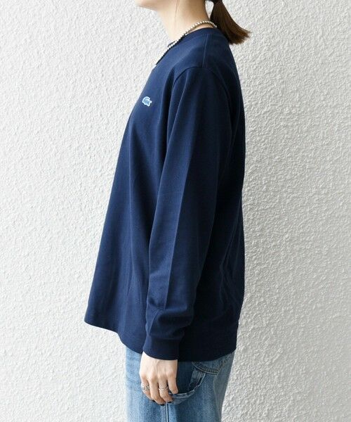 SHIPS / シップス Tシャツ | 【SHIPS any別注】LACOSTE:〈洗濯機可能〉ピケ クルーネック ロンT 25AW | 詳細25