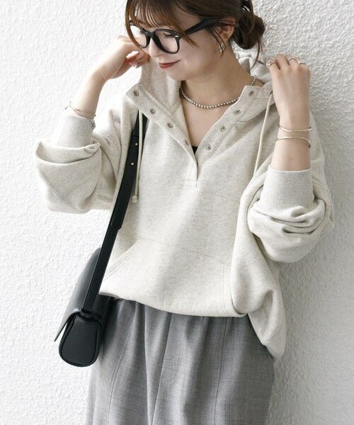 SHIPS / シップス パーカー | 《一部追加予約》SHIPS any:〈洗濯機可能〉USAコットン 裏起毛 フーディー ルーズ プルオーバー | 詳細3