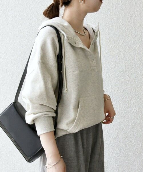 SHIPS / シップス パーカー | 《一部追加予約》SHIPS any:〈洗濯機可能〉USAコットン 裏起毛 フーディー ルーズ プルオーバー | 詳細5