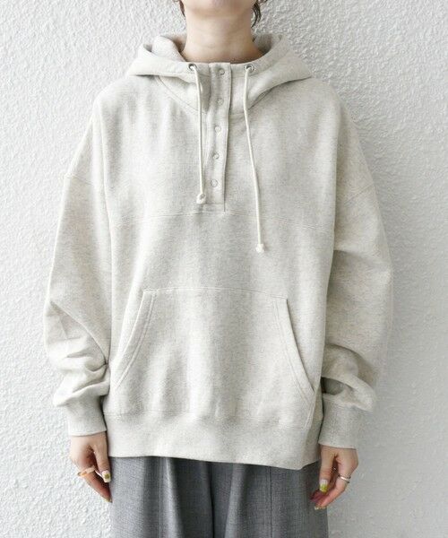 SHIPS / シップス パーカー | 《一部追加予約》SHIPS any:〈洗濯機可能〉USAコットン 裏起毛 フーディー ルーズ プルオーバー | 詳細11