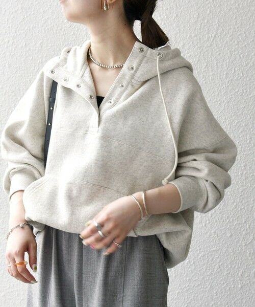 SHIPS / シップス パーカー | 《一部追加予約》SHIPS any:〈洗濯機可能〉USAコットン 裏起毛 フーディー ルーズ プルオーバー | 詳細9