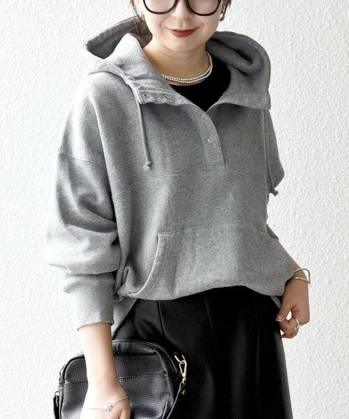 SHIPS / シップス パーカー | 《一部追加予約》SHIPS any:〈洗濯機可能〉USAコットン 裏起毛 フーディー ルーズ プルオーバー | 詳細21