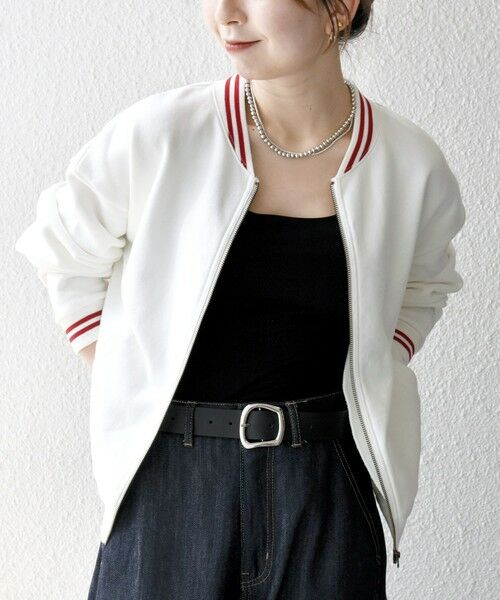 SHIPS / シップス ブルゾン | 【SHIPS any別注】La Hutte:〈洗濯機可能〉裏起毛 ロゴ ジップ ブルゾン | 詳細10