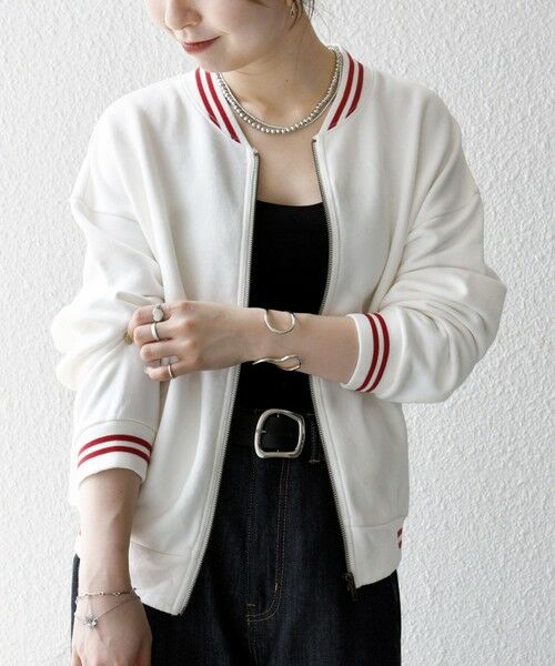 SHIPS / シップス ブルゾン | 【SHIPS any別注】La Hutte:〈洗濯機可能〉裏起毛 ロゴ ジップ ブルゾン | 詳細3