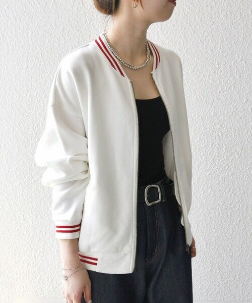 SHIPS / シップス ブルゾン | 【SHIPS any別注】La Hutte:〈洗濯機可能〉裏起毛 ロゴ ジップ ブルゾン | 詳細5