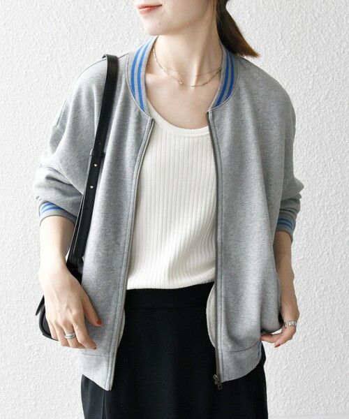 SHIPS / シップス ブルゾン | 【SHIPS any別注】La Hutte:〈洗濯機可能〉裏起毛 ロゴ ジップ ブルゾン | 詳細16