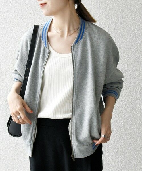 SHIPS / シップス ブルゾン | 【SHIPS any別注】La Hutte:〈洗濯機可能〉裏起毛 ロゴ ジップ ブルゾン | 詳細17