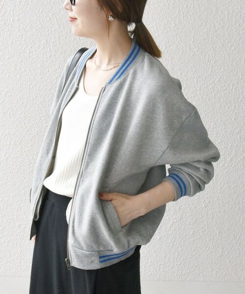 SHIPS / シップス ブルゾン | 【SHIPS any別注】La Hutte:〈洗濯機可能〉裏起毛 ロゴ ジップ ブルゾン | 詳細18