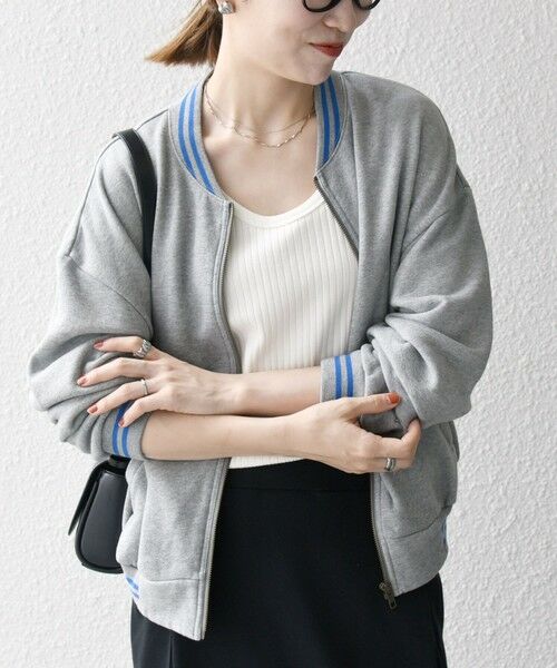 SHIPS for women/シップスウィメン 【SHIPS any別注】La Hutte:〈洗濯機可能〉裏起毛 ロゴ ジップ ブルゾン グレー ONE SIZE SHIPS for women/シップスウィメン 【SHIPS any別注】La Hutte:〈洗濯機可能〉裏起毛 ロゴ ジップ ブルゾン グレー ONE SIZE