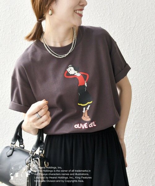 SHIPS / シップス Tシャツ | SHIPS any:〈洗濯機可能〉OLIVE OYL(TM) プリント TEE | 詳細30