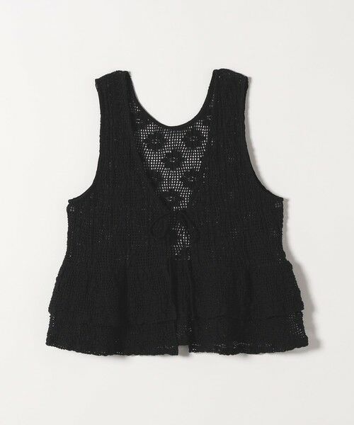 SHIPS / シップス ベスト | SHIPS any:〈手洗い可能〉フラワー メッシュ 2WAY ティアード ペプラム ベスト | 詳細10