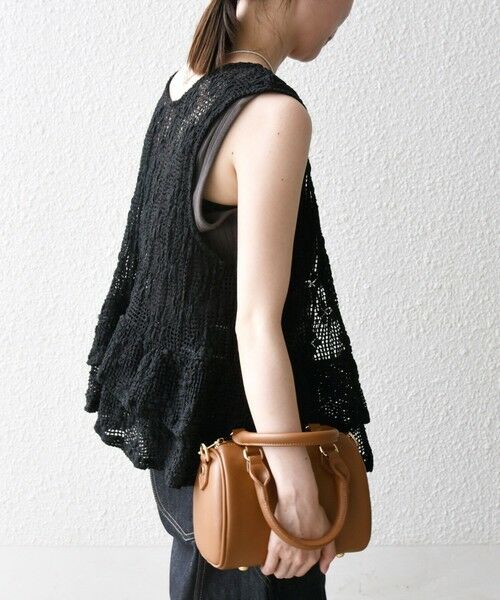 SHIPS / シップス ベスト | SHIPS any:〈手洗い可能〉フラワー メッシュ 2WAY ティアード ペプラム ベスト | 詳細3