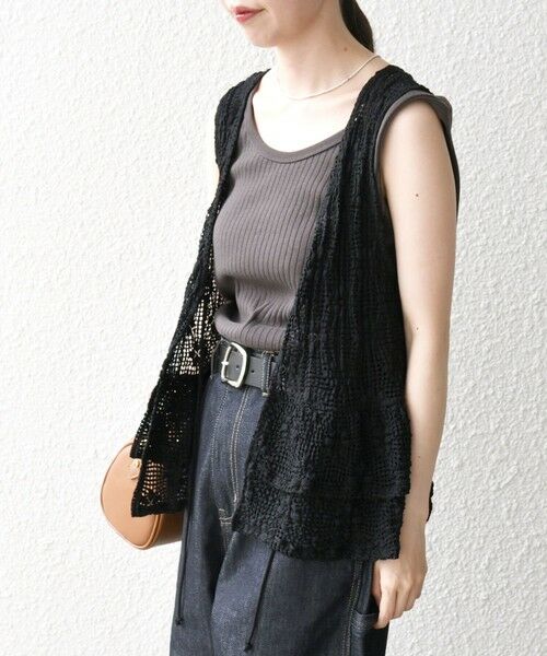 SHIPS / シップス ベスト | SHIPS any:〈手洗い可能〉フラワー メッシュ 2WAY ティアード ペプラム ベスト | 詳細7