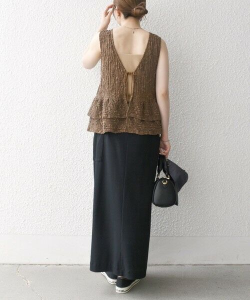 SHIPS / シップス ベスト | SHIPS any:〈手洗い可能〉フラワー メッシュ 2WAY ティアード ペプラム ベスト | 詳細14