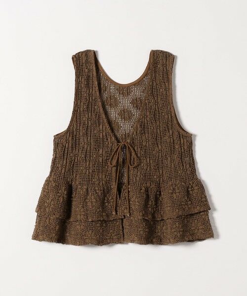 SHIPS / シップス ベスト | SHIPS any:〈手洗い可能〉フラワー メッシュ 2WAY ティアード ペプラム ベスト | 詳細23