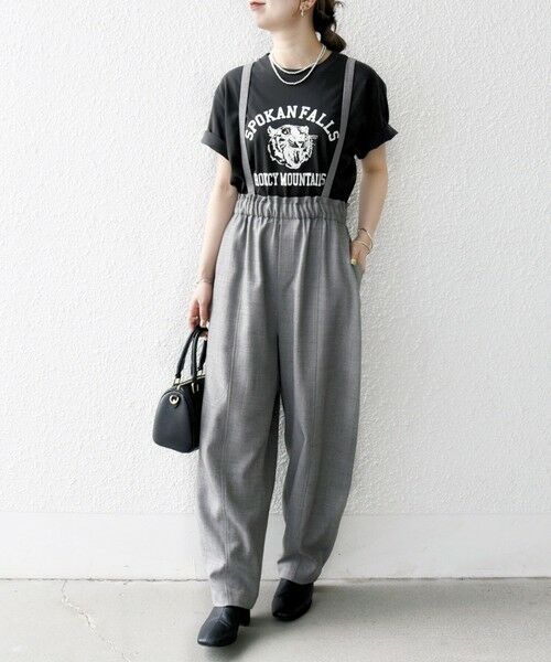 SHIPS / シップス その他パンツ | SHIPS any:〈洗濯機可能〉ウーステッド サスペンダー付き バルーン パンツ（グレー）