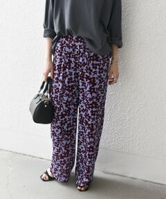 SHIPS / シップス その他パンツ | SHIPS any:〈洗濯機可能〉フラワー ポリエステル ベロア ワイド イージー パンツ
