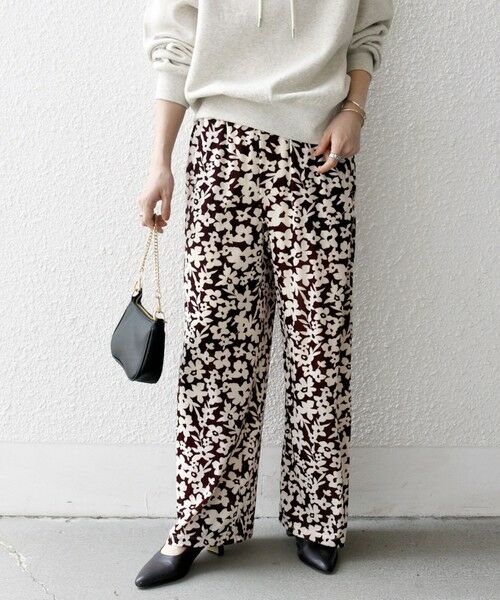 SHIPS / シップス その他パンツ | SHIPS any:〈洗濯機可能〉フラワー ポリエステル ベロア ワイド イージー パンツ | 詳細3