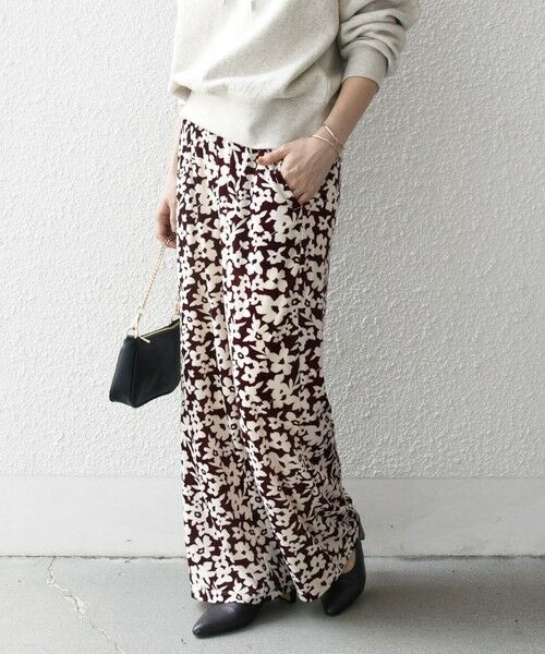 SHIPS / シップス その他パンツ | SHIPS any:〈洗濯機可能〉フラワー ポリエステル ベロア ワイド イージー パンツ | 詳細4