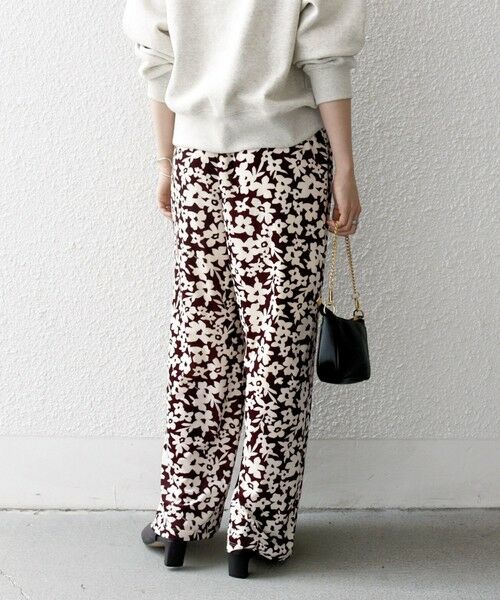 SHIPS / シップス その他パンツ | SHIPS any:〈洗濯機可能〉フラワー ポリエステル ベロア ワイド イージー パンツ | 詳細5