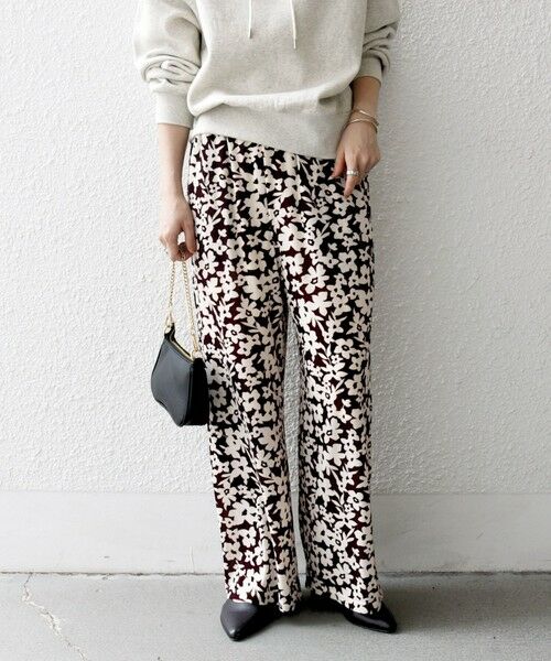 SHIPS / シップス その他パンツ | SHIPS any:〈洗濯機可能〉フラワー ポリエステル ベロア ワイド イージー パンツ | 詳細6