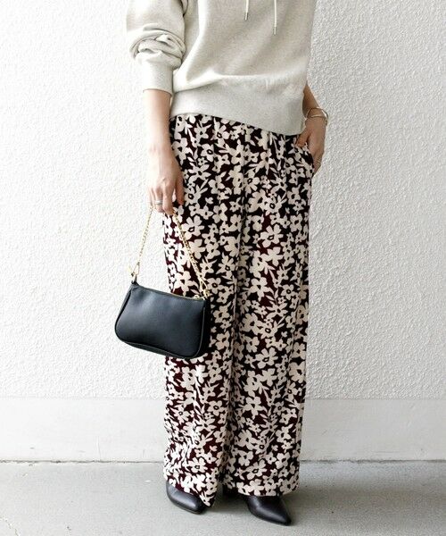 SHIPS for women/シップスウィメン SHIPS any:〈洗濯機可能〉フラワー ポリエステル ベロア ワイド イージー パンツ ワイン ONE SIZE SHIPS for women/シップスウィメン SHIPS any:〈洗濯機可能〉フラワー ポリエステル ベロア ワイド イージー パンツ ワイン ONE SIZE