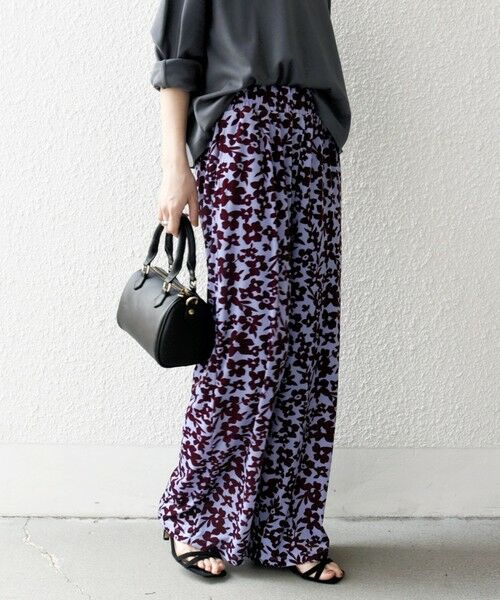 SHIPS / シップス その他パンツ | SHIPS any:〈洗濯機可能〉フラワー ポリエステル ベロア ワイド イージー パンツ | 詳細20