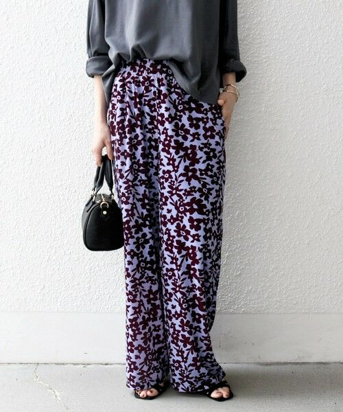 SHIPS / シップス その他パンツ | SHIPS any:〈洗濯機可能〉フラワー ポリエステル ベロア ワイド イージー パンツ | 詳細22