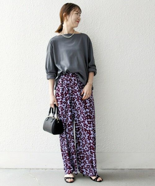 SHIPS / シップス その他パンツ | SHIPS any:〈洗濯機可能〉フラワー ポリエステル ベロア ワイド イージー パンツ | 詳細17