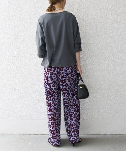 SHIPS / シップス その他パンツ | SHIPS any:〈洗濯機可能〉フラワー ポリエステル ベロア ワイド イージー パンツ | 詳細18