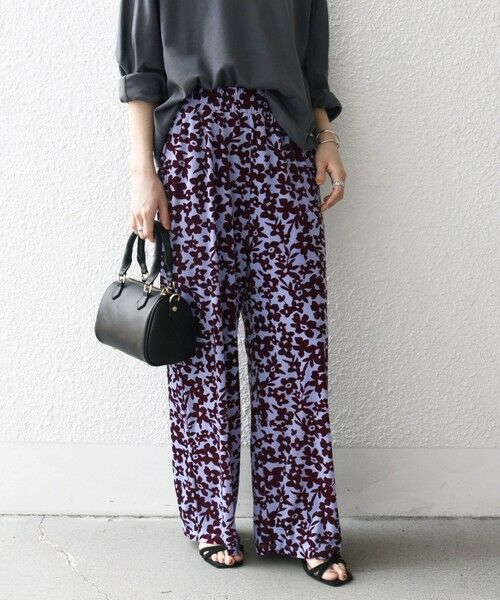 SHIPS / シップス その他パンツ | SHIPS any:〈洗濯機可能〉フラワー ポリエステル ベロア ワイド イージー パンツ | 詳細19