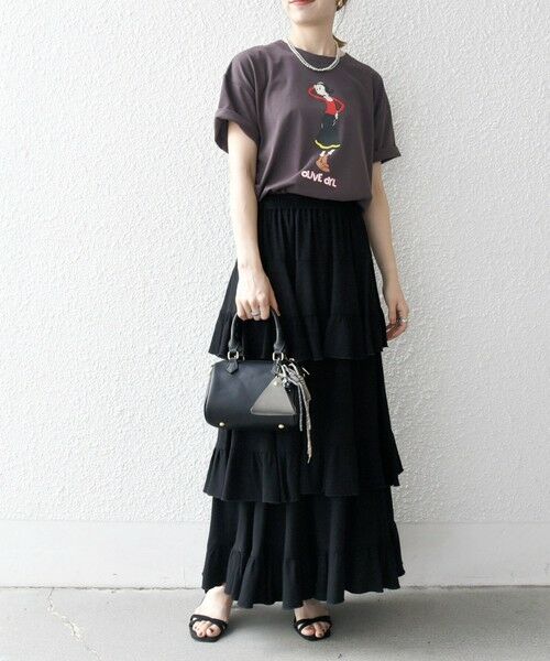 SHIPS / シップス ロング・マキシ丈スカート | SHIPS any:〈洗濯機可能〉ティアード ラッフル マキシ スカート | 詳細1