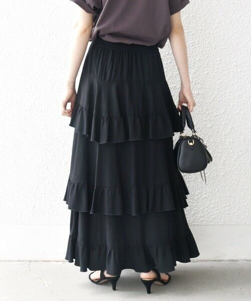 SHIPS / シップス ロング・マキシ丈スカート | SHIPS any:〈洗濯機可能〉ティアード ラッフル マキシ スカート | 詳細3
