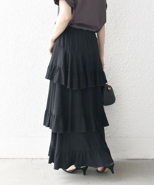 SHIPS / シップス ロング・マキシ丈スカート | SHIPS any:〈洗濯機可能〉ティアード ラッフル マキシ スカート | 詳細4