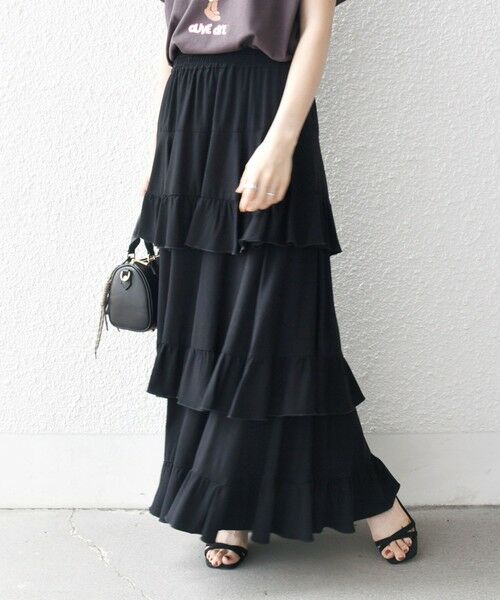SHIPS / シップス ロング・マキシ丈スカート | SHIPS any:〈洗濯機可能〉ティアード ラッフル マキシ スカート | 詳細5