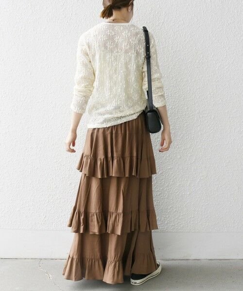 SHIPS / シップス ロング・マキシ丈スカート | SHIPS any:〈洗濯機可能〉ティアード ラッフル マキシ スカート | 詳細14