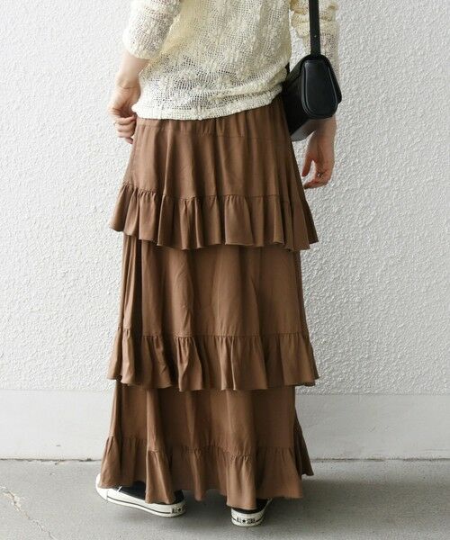 SHIPS / シップス ロング・マキシ丈スカート | SHIPS any:〈洗濯機可能〉ティアード ラッフル マキシ スカート | 詳細17