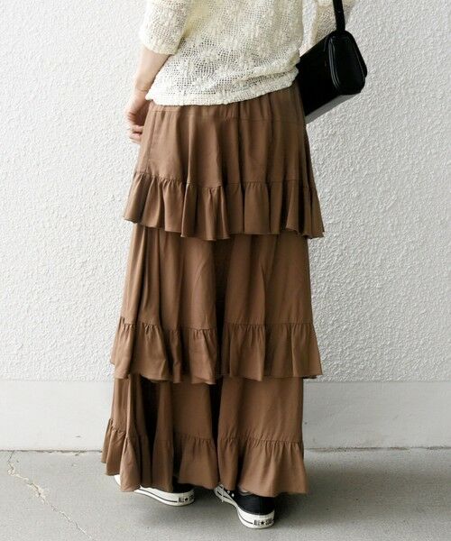 SHIPS / シップス ロング・マキシ丈スカート | SHIPS any:〈洗濯機可能〉ティアード ラッフル マキシ スカート | 詳細18