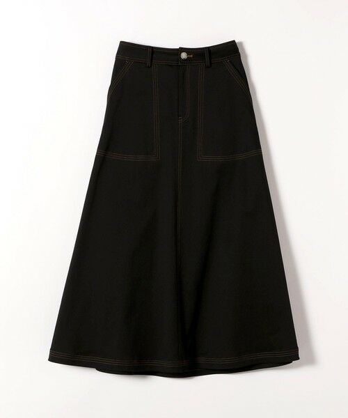 SHIPS / シップス ロング・マキシ丈スカート | 《一部予約》SHIPS any:〈洗濯機可能〉チノ ステッチ フレア ロング スカート | 詳細1