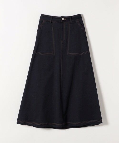 SHIPS / シップス ロング・マキシ丈スカート | 《一部予約》SHIPS any:〈洗濯機可能〉チノ ステッチ フレア ロング スカート | 詳細18